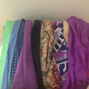 10 mixed material scarves multicolor various style